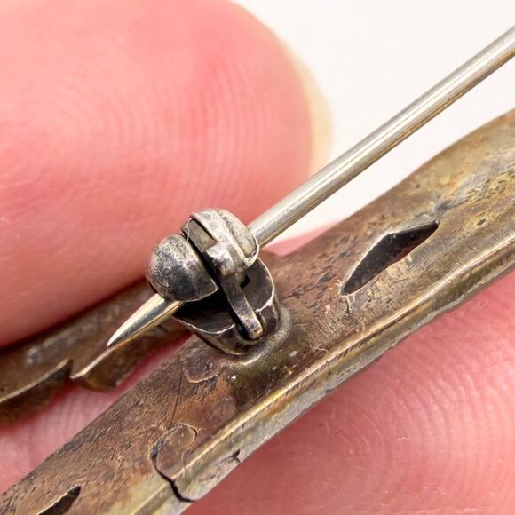 Vintage Sterling Silver Horse Brooch Pin Signed AJW Arrow Southwestern Artisan - Picture 8 of 10